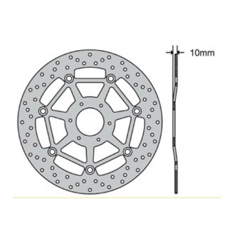 Disque de frein avant FRANCE EQUIPEMENT RC8 08-13, RC8R 08-13