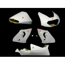 Carénage poly complet 5 parties route selle origine fibre de verre  RSV 1000 1998-2000 SRT FAIRINGS