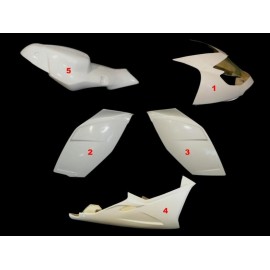 Carénage poly complet 5 parties Route fibre de verre K1200S SRT FAIRINGS