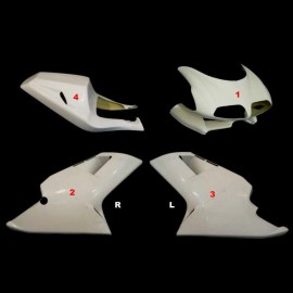 Carénage poly complet 4 parties route fibre de verre 125 Mito EVO 1996- SRT FAIRINGS