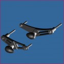 Protections de cadre Racing Bullet côtés gauche et droit GB Racing Daytona 675 2006-2012, 675 Street Triple, R 2007-2016