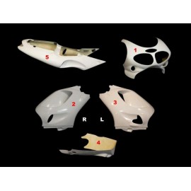 Carénage  poly complet route 5 parties selle origine fibre de verre  T595 Daytona, 955 Daytona 1997-2001 SRT FAIRINGS