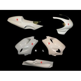 Carénage poly complet racing 5 parties fibre de verre T595 Daytona, 955 Daytona 1997-2001 SRT FAIRINGS