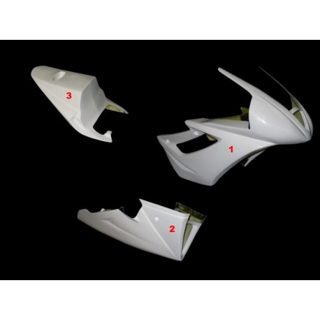 Carénage complet 3 parties selle origine fibre de verre 675 Daytona 06-12 SRT FAIRINGS