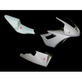 Carénage poly complet 3 parties racing fibre de verre 675 Daytona 06-12 SRT FAIRINGS