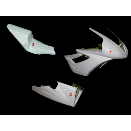 Carénage complet 3 parties racing fibre de verre 675 Daytona 06-12 SRT FAIRINGS