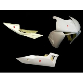 Carénage poly complet 3 parties selle origine fibre de verre CBR600RR 05-06 SRT FAIRINGS