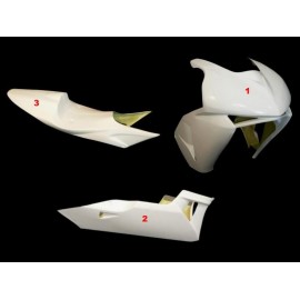 Carénage poly complet 3 parties fibre de verre CBR600RR 05-06 SRT FAIRINGS