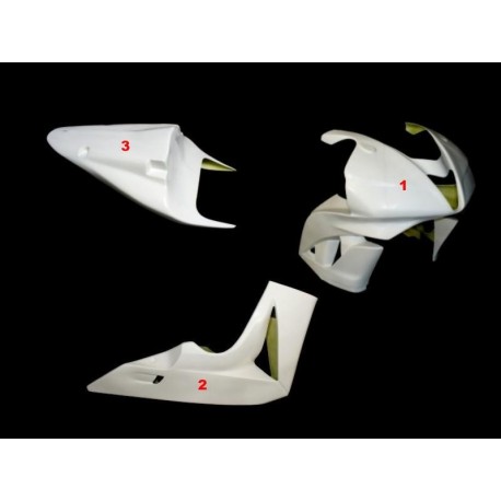 Carénage complet 3 parties selle origine fibre de verre CBR600RR 07-08 SRT FAIRINGS