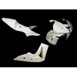 Carénage complet 3 parties fibre de verre CBR600RR 07-08 SRT FAIRINGS