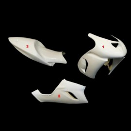 Carénage poly complet racing 3 parties fibre de verre ZX6RR, ZX-6R 636 05-06 SRT FAIRINGS