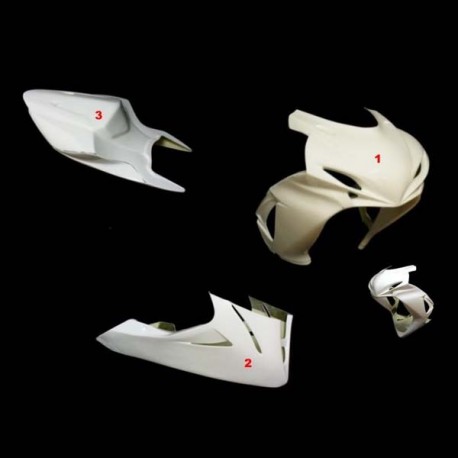 Carénage complet 3 parties selle origine fibre de verre GSX-R 600 & 750 L1-L6 2011-2016 SRT FAIRINGS