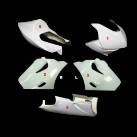 Carénage complet 5 parties selle origine fibre de verre SV 650/1000 2003-2013 SRT FAIRINGS