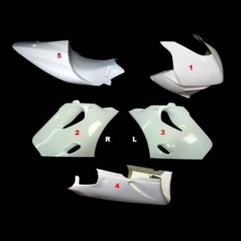 Carénage poly complet 5 parties racing fibre de verre SV 650/1000 2003-2009 SRT FAIRINGS