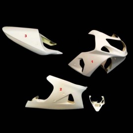 Carénage poly complet 3 parties route selle origine fibre de verre GSXR1000 K1-K2 SRT FAIRINGS