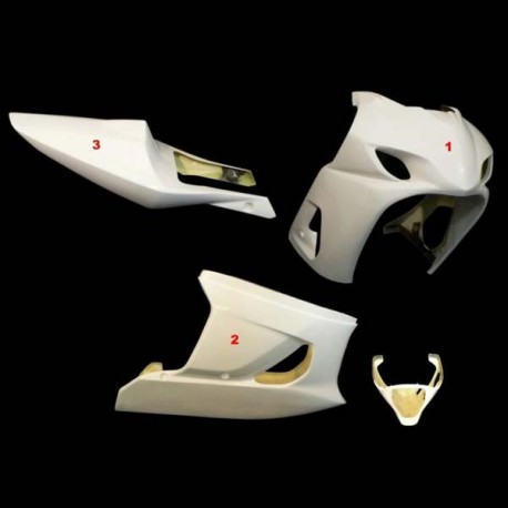 Carénage complet 3 parties selle origine fibre de verre GSXR1000 K3-K4 SRT FAIRINGS