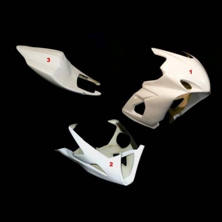 Carénage complet 3 parties selle origine fibre de verre GSXR1000 K5-K6 SRT FAIRINGS