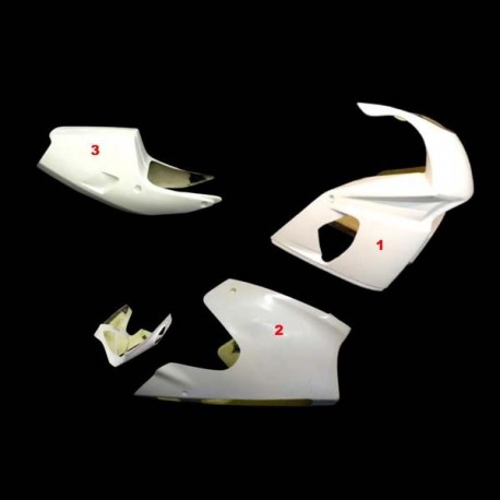 Carénage complet 3 parties selle origine fibre de verre FZR 600 R Genesis 1994-1995 SRT FAIRINGS