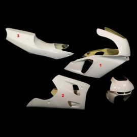 Carénage poly complet racing 3 parties fibre de verre ZX6R 1995-1997 SRT FAIRINGS