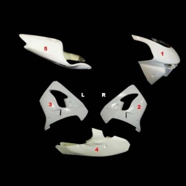 Carénage poly complet 5 parties selle origine fibre de verre ZX-9R 1998-1999 SRT FAIRINGS