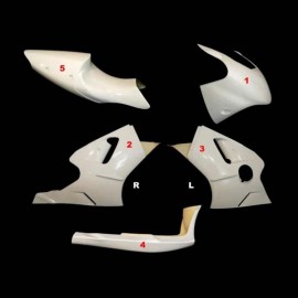 Carénage poly complet racing 5 parties fibre de verre ZX-12R 2000-2001 SRT FAIRINGS