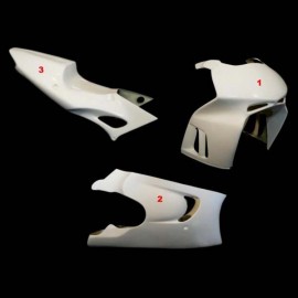 Carénage complet 3 parties racing fibre de verre CBR 600 F 1997-1998 SRT FAIRINGS