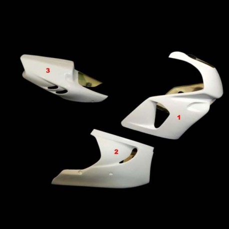 Carénage complet 3 parties selle origine fibre de verre CBR 900 RR 1996-1997 SRT FAIRINGS