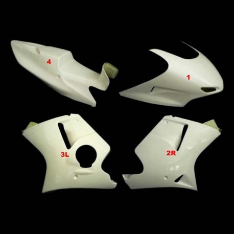 Carénage complet 4 parties racing fibre de verre CBR 1100XX Blackbird SRT FAIRINGS