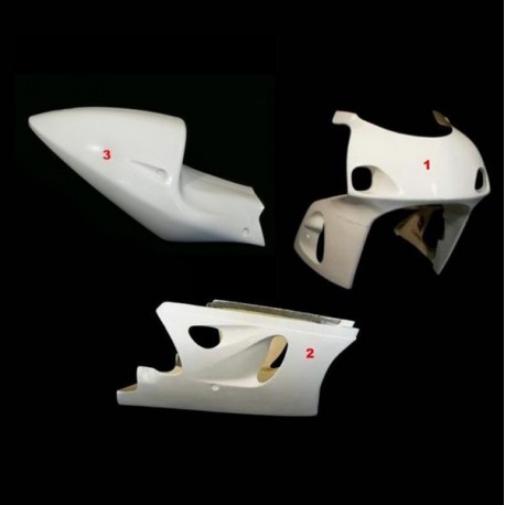 Carénage complet racing 3 parties fibre de verre GSXR600 GSXR750 J6-J9 SRT FAIRINGS