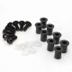 Lot de 6 vis alu M5 + silentblocks caoutchouc + rondelles - kit fixation pour bulle ou carénage