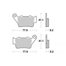 Plaquettes de freins arrière AP RACING SR route métal fritté S1000RR 09-23, HP4, ...