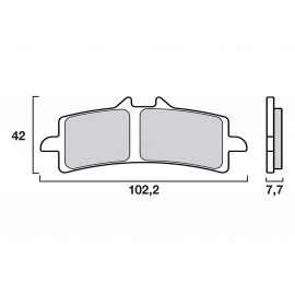 Plaquettes de frein avant Brembo SR Sinter Racing/Route 07BB37SR