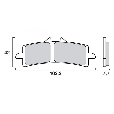 Plaquettes de frein avant Brembo SR Sinter Racing/Route 07BB37SR