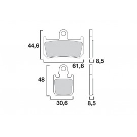 Plaquettes de frein avant Brembo SR Sinter Racing/Route R1, MT-01, V-Max