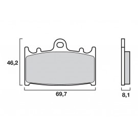 Plaquettes de frein avant BREMBO RC Extreme Racing HUSABERG, KAWASAKI, SUZUKI 