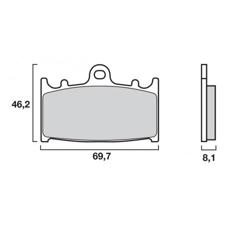 Plaquettes de frein avant Brembo SR Sinter Racing/Route HUSABERG, KAWASAKI, SUZUKI