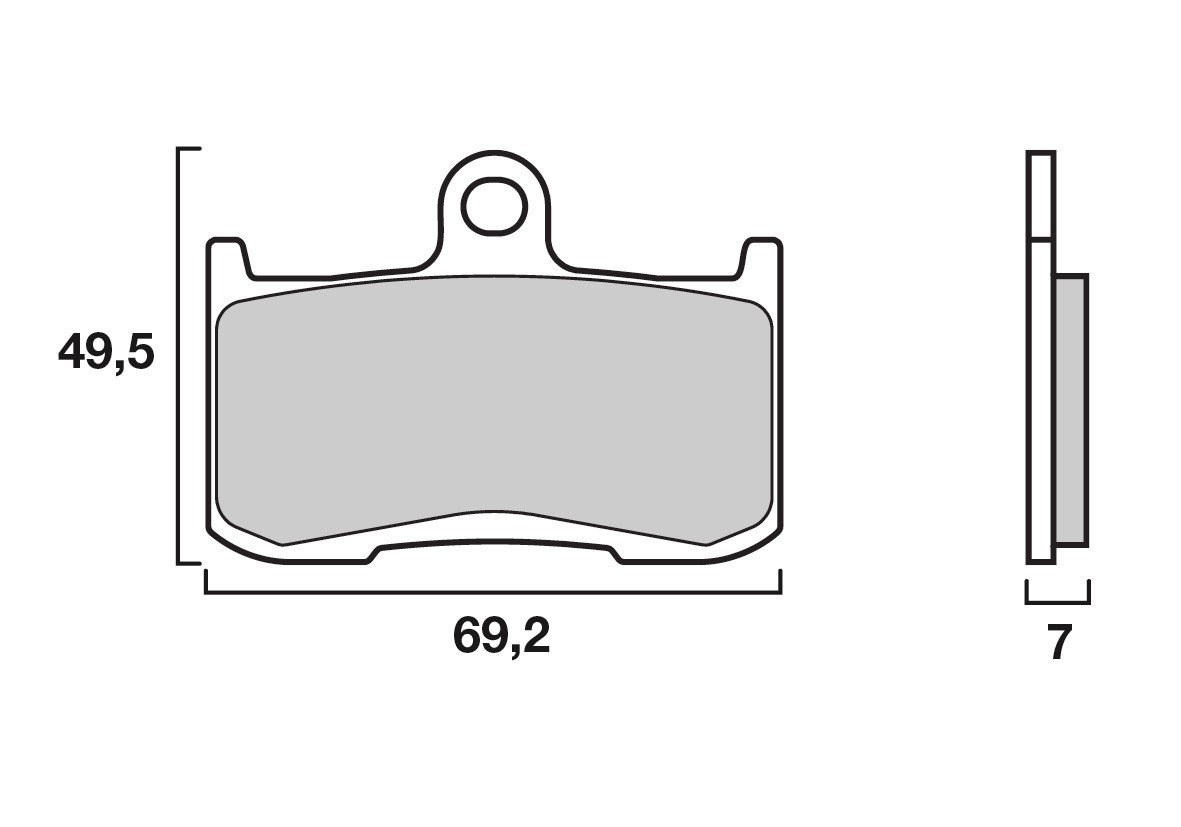 07KA23SC Plaquettes De Frein BREMBO SC RACING Pour TRIUMPH DAYTONA 675 2008 08