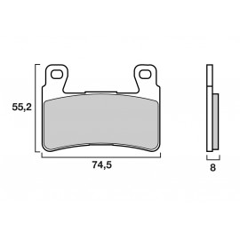 Plaquettes de frein avant Brembo SC Sinter Racing/Route HONDA, HYOSUNG