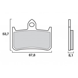 Plaquettes de frein avant Brembo SR Sinter Racing/Route HONDA