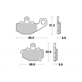 Plaquettes de freins arrière AP RACING route métal fritté ZX6RR 09-15