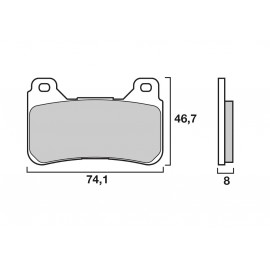 Plaquettes de frein avant Brembo Z04 Type B Vitesse Honda