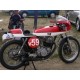 Plateau rouge pour numéro de course Cafe Racer fibre de verre SRT FAIRINGS