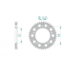 Couronne Aluminium AFAM 525 HONDA 11613