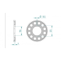 Couronne Aluminium AFAM 520 675 Daytona 2006-2016, 675 Street Triple 2007-2016