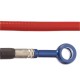 Kit durites de frein AV+AR aviation gaine rouge / raccord bleu R1 07-08