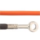 Kit durites de frein AV+AR aviation gaine orange / raccord argent R1 07-08