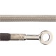 Kit durites de frein AV+AR aviation gaine transparente / raccord chromé R1 07-08
