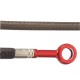 Kit durites de frein AV+AR aviation gaine carbone / raccord rouge R1 07-08