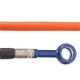 Kit durites de frein AV+AR aviation gaine orange / raccord bleu R1 07-08