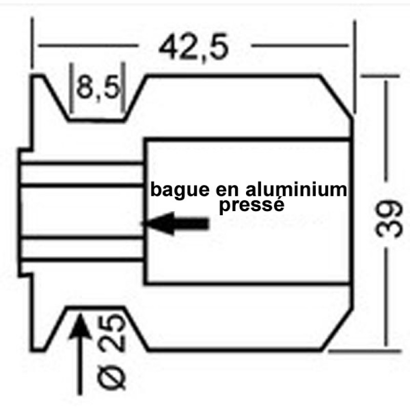 Diabolos support béquille 6 mm GSG MOTO aluminium - PAM RACING